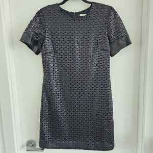 Diane Von Furstenberg new cindy lace dress 10 metallic